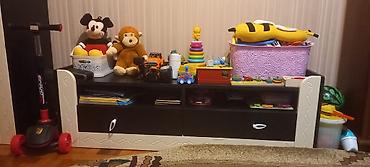 Ev və bağ: Qonaq otağı üçün vitrin və TV tumbası dəsti - Rəng: qara-bej — 4