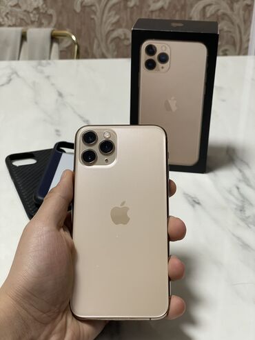 Apple iPhone: IPhone 11 Pro, 64 GB, Qızılı, Zəmanət, Barmaq izi, Simsiz şarj