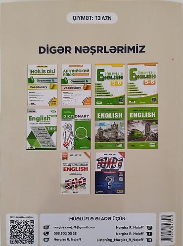 Testlər: İngilis dili Testlər 11-ci sinif, 1-ci hissə, 2024 il — 3