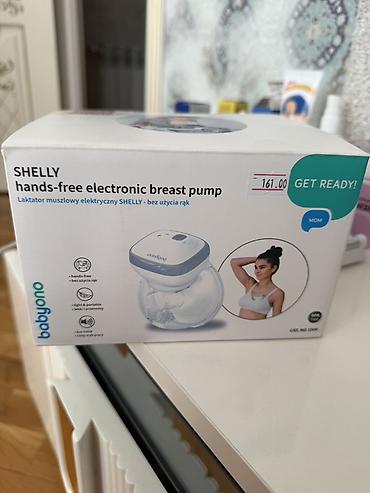 Uşaqlar üçün digər mallar: Məhsul: BabyOno SHELLY – əllər sərbəst elektron döş pompası — 1