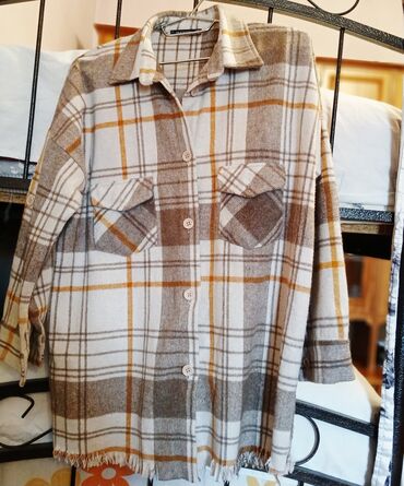 белые мужские кофты: Qadınlar üçün oversize kəsimli qalın flanel köynək/jaket. - Rənglər