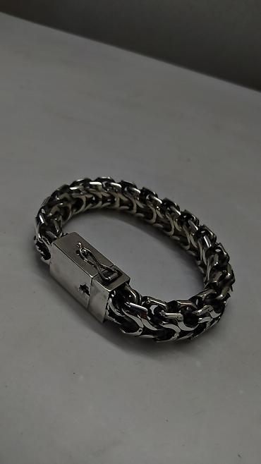 Серебряные браслеты: Браслет, Проба 960, Мужские, Новый — 5