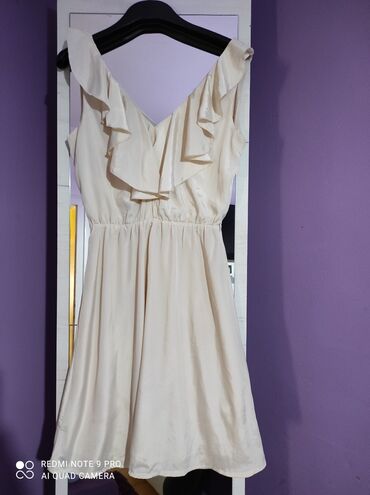 haljine od tvida zara: H&M XS (EU 34), bоја - Bež, Drugi stil, Na bretele