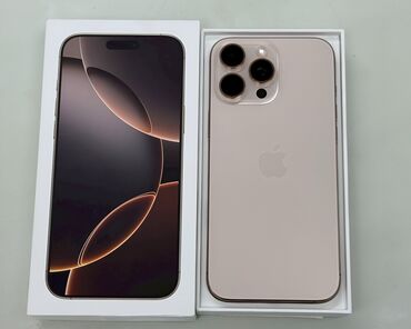Boşqablar: IPhone 16 Pro Max, 512 GB, Qızılı, Zəmanət, Barmaq izi, Simsiz şarj