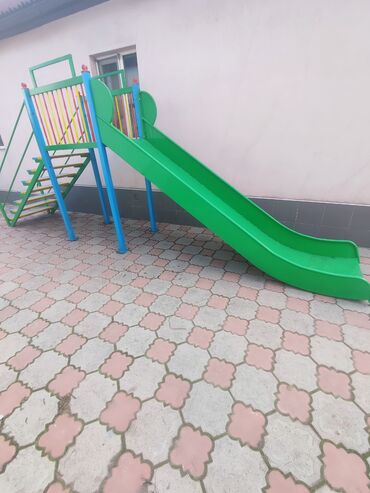 детские платя: Детская горка Для улицы, Металл, Новый