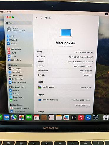 irsad noutbuk: İşlənmiş Apple MacBook, 13.3 ", Intel Core i5, 128 GB, Ünvandan götürmə, Pulsuz çatdırılma, Ödənişli çatdırılma — 8