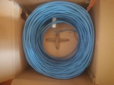 Modemlər və şəbəkə avadanlıqları: Cat 6 lan kabel karobkada 305 metir olur 35 40 metir istfadə