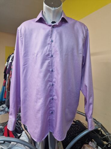 muške košulje 4xl: Košulja Na duge rukave, 2XL (EU 56), 0101 Brand, bоја - Lila, Pamuk