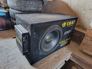 короб для сабвуфера: Сабвуфер SWAT с корпусом и усилителем - Бренд: SWAT Caraudio - Тип