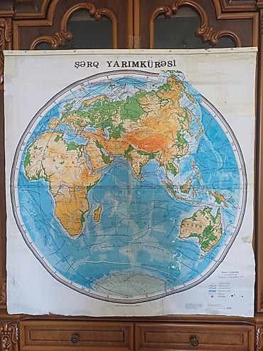 dunya siyasi xəritəsi: Divar üçün iri ölçülü coğrafi xəritələr dəsti Repetitorlar və — 3