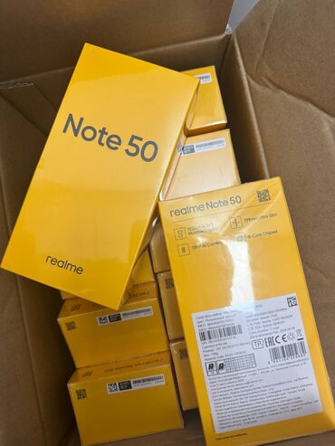 сони: Realme Note 50, Новый, 128 ГБ, цвет - Черный, 2 SIM