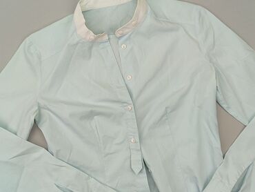 błękitna eleganckie bluzki: Shirt, S (EU 36), condition - Good