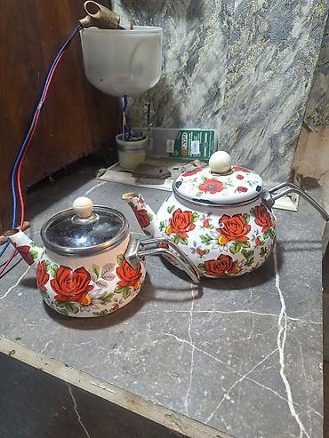 xrom caydan: Çay dəsti, rəng - Qırmızı, Metal, Alpina, 5 nəfərlik, Azərbaycan — 4