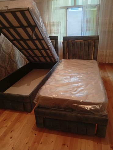 Təknəfərlik uşaq çarpayıları: Oğlan və qız üçün, Çarpayı, Bazalı, Matras ilə, Siyirməsiz — 11