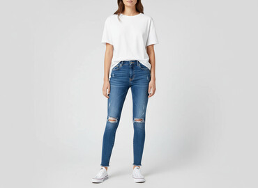 Jeansy: H&M, Jeansy damskie, rozmiar S