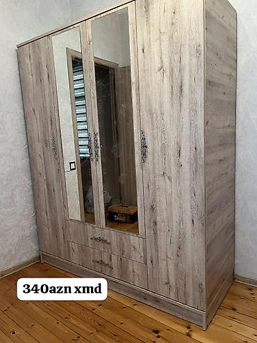 palid agaci: Üç qapılı güzgülü şkaf - Material: ağac fakturalı laminit/MDFlam - — 1