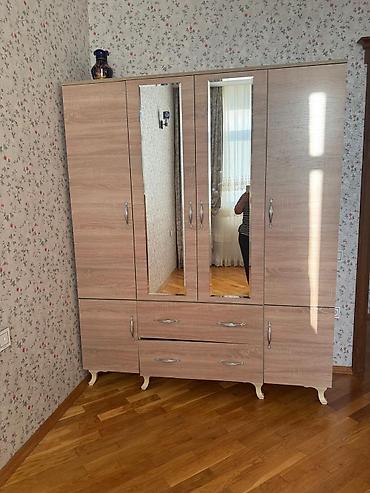paltar dolap: Taxta rəngli paltar dolabı - Material: ağac teksturalı laminat - — 1