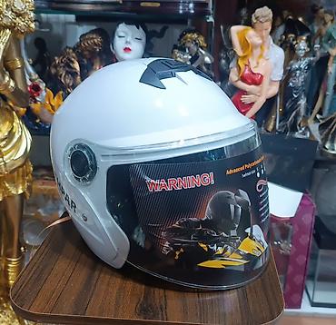 moto 80cc: Açıq vizorlu motosiklet dəbilqəsi 1-ci şəkildəki ağ rəng kaska 30-azn — 1