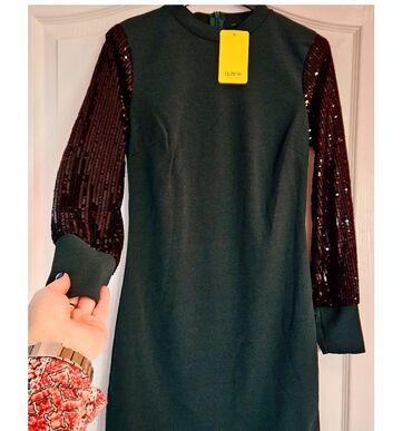 čipkaste haljine svecane haljine do kolena: Haljine nove ! SNIŽENJE 50% Boja tamno zelena vise boja imaodlicno