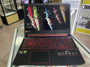 мощный ноутбук: Ноутбук, Acer, 16 ГБ ОЗУ, AMD Ryzen 5, 15.6 ", Б/у, Игровой, память SSD