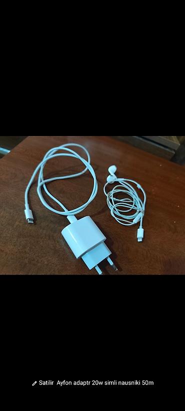 iphine xs: Məhsul: iPhone üçün 20W gücləndirilmiş şarj adapteri + kabel və simli — 1