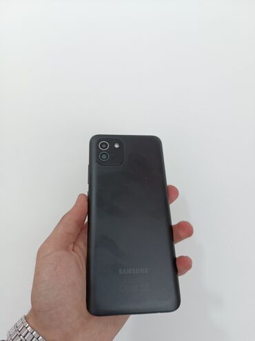 samsung x481: Samsung Galaxy A03, 32 GB, rəng - Qara, Düyməli, Barmaq izi