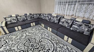 Угловые диваны: Угловой диван, C подушками — 5