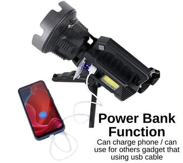 Lov i ribolov: Punjiva baterijska lampa sa postoljem i LED reflektorom Punjiva — 6