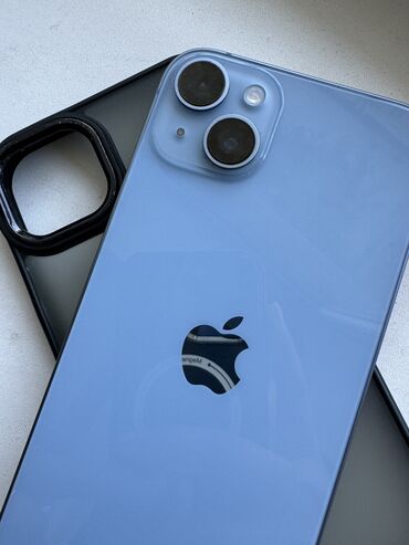Apple iPhone: IPhone 14 Plus, Б/у, 256 ГБ, Голубой, Чехол, Коробка, 92 %