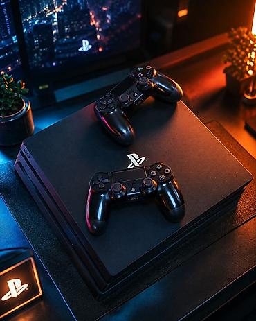 ucuz playstation 4: Sony PlayStation 4 Pro oyun konsolu 2 pultla prosifkalı model — 2