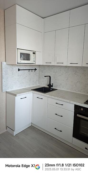 Кухонные гарнитуры: Кухонный гарнитур, Новый, цвет - Серый, ДСП, Бесплатная доставка — 42