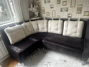 кухонный диван: Künc divan, Açılmayan, Bazasız, Vеlur parça, Çatdırılma yoxdur