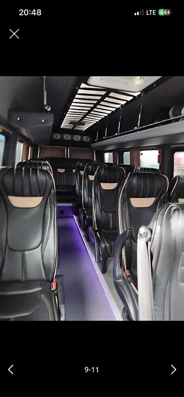 Аренда пассажирского буса: Mercedes-Benz Sprinter (длинная база, высокий крыша), серебристый — 7