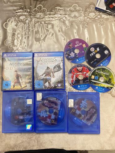 gta 5 disk: Ps4 oyunları Assasins creed biri 20 azn Gta 5 - vəziyyətləri orta