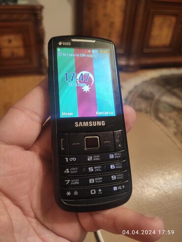 Samsung C5212 Duos, rəng - Qara, Düyməli, İki sim kartlı
