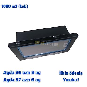 aspiratör: Arus marka daxili (gizli) tip mətbəx aspiratoru - Rəng: qara şüşə ön — 1