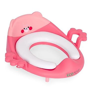 jastuci za hemoroide: Adapter za WC šolju sa rukohvatima, Pink – ECOTOYS Šifra proizvoda — 3