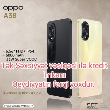 Oppo: Oppo A3s, 128 GB, rəng - Qara, Zəmanət, Kredit, Sensor