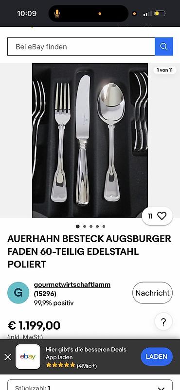 metbex bicaqlari: Auerhahn Menuebesteck – 30 hissəli süfrə dəsti. Əsl dəyəri 1200 — 2