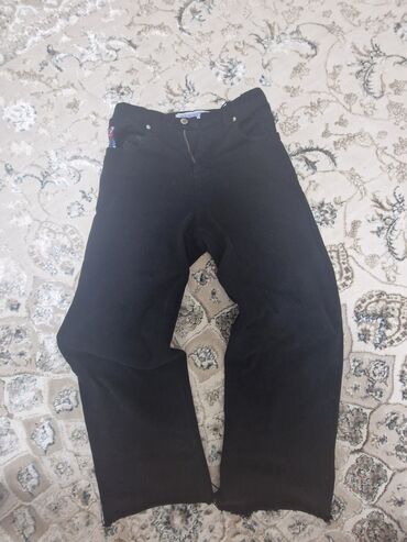 новорожденный одежда: Черные широкие джинсы Big Boy jeans - Классический черный цвет -