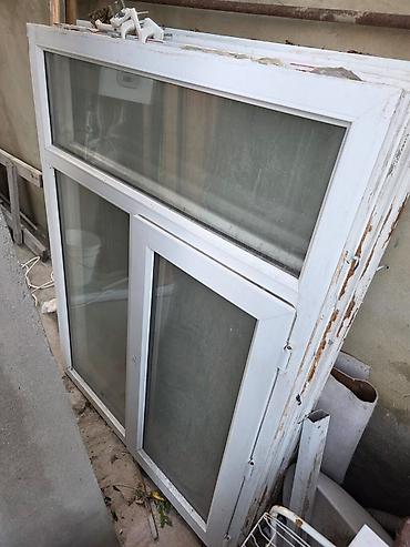 PVC pəncərə bloku - Material: ağ rəngli PVC profil - Üst hissə: sabit