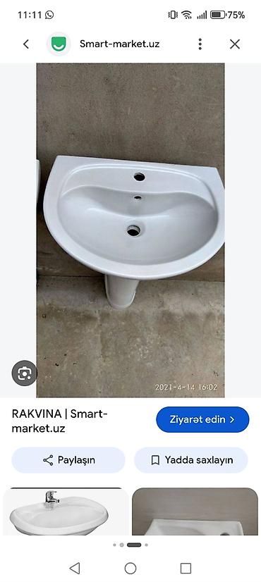 Keramika ayaqlı əl-üz yuma lavabosu - Material: yüksək keyfiyyətli