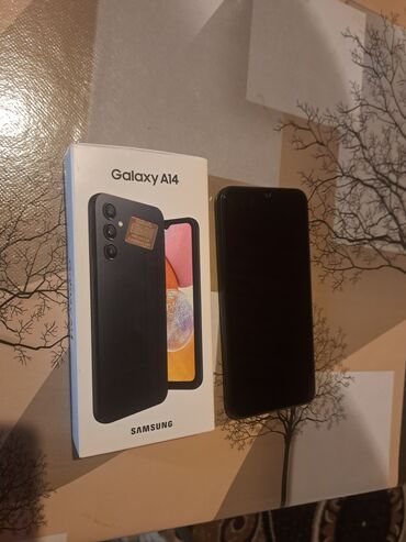 nokia telefon: Samsung Galaxy A14, 64 GB, rəng - Qara, Barmaq izi