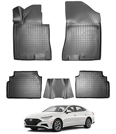 коврики соната: 3D Полики Для салона Hyundai, цвет - Черный, Новый, Платная доставка, Самовывоз — 1