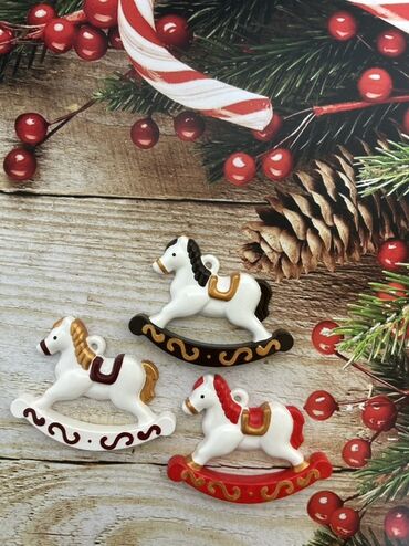 Yeni il oyuncaqları və bəzəkləri: Yeni il və Milad üçün dekorativ asılqan fiqurlar dəsti - Mövzu: Milad — 20