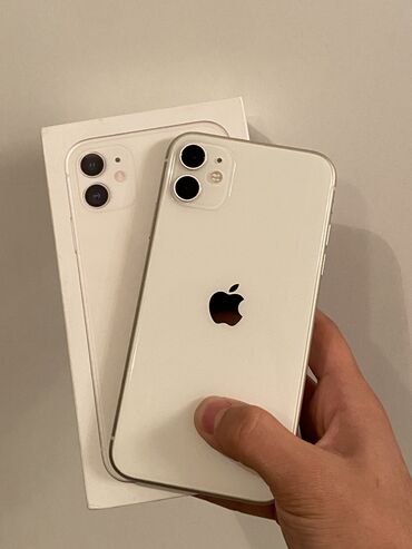 Apple iPhone: IPhone 11, Новый, 64 ГБ, Белый, Защитное стекло, Чехол, Коробка, 74 %