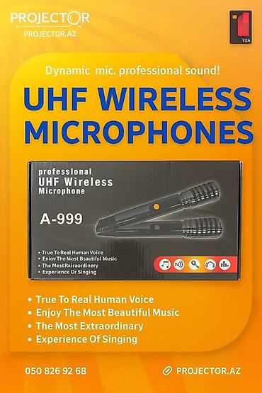 radi̇o: Məhsul: UHF Wireless Microphones – A-999 Xüsusiyyətlər: - UHF — 1