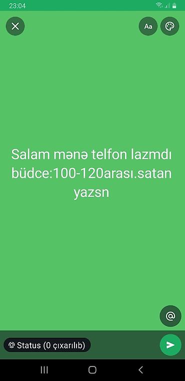 online telefon aksesuarları: Axtarış elanıdır: Mobil telefon alınır. Tələblər: - Büdcə: 100–120 — 1