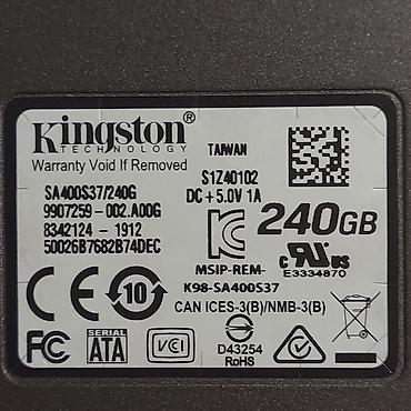 Комплектующие для ПК: Накопитель для ПК, Б/у, Kingston, SSD, 256 ГБ, 2.5", Для ПК — 6