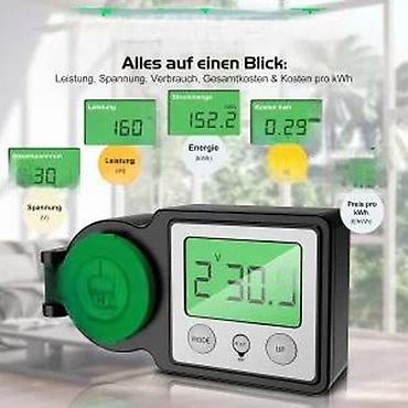 Multimetri: 5-u-1 merač potrošnje električne energije (Schuko) - Funkcije — 15